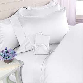 400THREAD COUNT 100%COTTON WHITE SOLID FITTED SHEET CHOOSE DEEP POCKET 