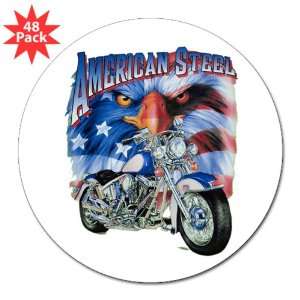   48 Pack) American Steel Eagle US Flag and Motorcycle 
