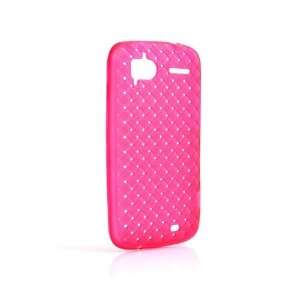  TPU Silicone Case Cover Skin transparent pink for HTC 