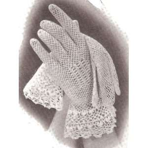  Vintage Crochet PATTERN to make   Irish Crochet Fancy Fishnet Lace 