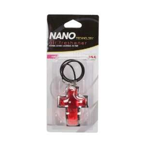  3D Red Cross Car Scented Oil Air Freshener   Rose Scent 