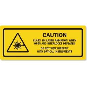   VIEW DIRECTLY WITH OPTICAL INSTRUMENTS Laminated Vinyl Label, 6.875 x