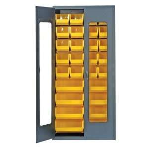  36 Clear View Security Storage Cabinet with Plastic Bins 