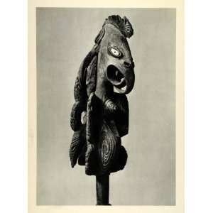  1955 Photogravure Bird Ornament Sacred Flute New Guinea 