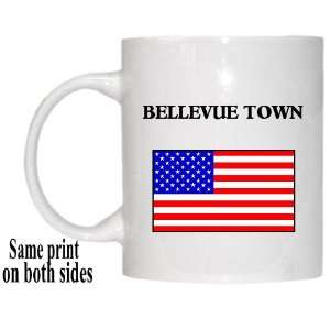 US Flag   Bellevue Town, Wisconsin (WI) Mug Everything 