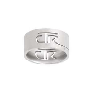  Stainless Steel Cutout CTR Ring Jewelry