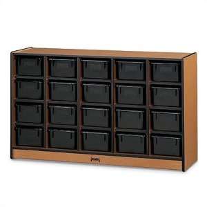  25 Tray Mobile Cubbie With Trays Red