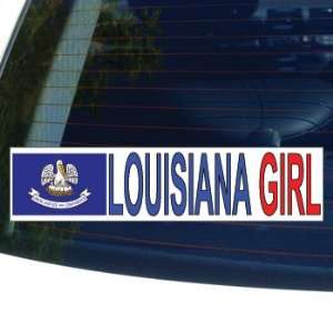  LOUISIANA GIRL   flag   Window Bumper Laptop Sticker 