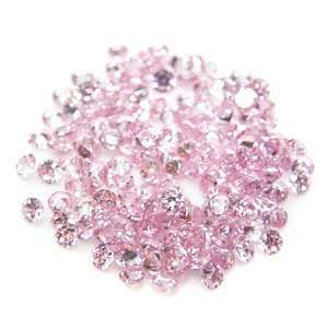   2mm Pink CZ Cubic Zirconia Loose Stone Lot of 250 Pieces Jewelry