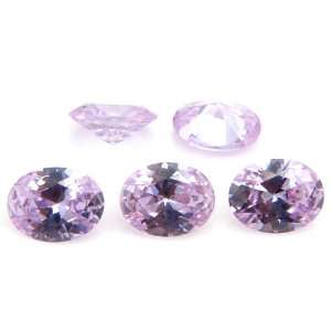   cut 5*7mm 5pcs Lavender Cubic Zirconia Loose CZ Stone Lot Jewelry