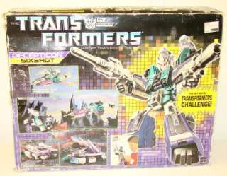 Sixshot   BOX   Vintage Generation 1 G1 Transformers Free Ship  