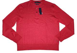   425 Ralph Lauren Mens 100% Cashmere Red Crewneck Sweater L  