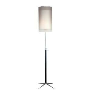   48 To 62 In. Black Leather Santa Cruz Floor Lamp