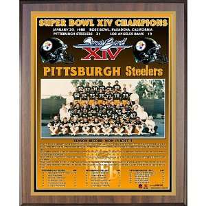 Healy Pittsburgh Steelers Super Bowl Xiv Champions Team Picture  Brown 