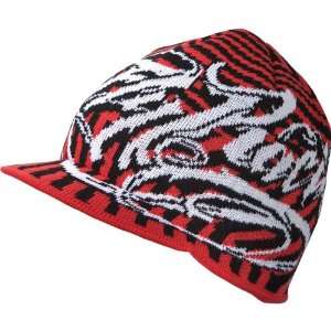  Fly Racing Custom Bill Adult Beanie Casual Hat   Red / One 
