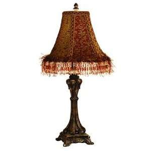  Bronze Table Lamp with Tapestry Shade LP35128