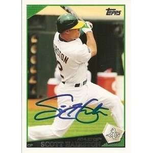  Scott Hairston Signed Oakland As 2009 Topps Update Card 