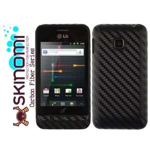  Skinomi TechSkin   LG Optimus Net (NET10) Black Carbon 