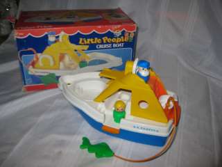 Vintage Fisher Price Little People Cruise Boat Box Set  