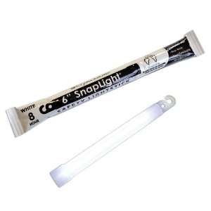 Cyalume SnapLight Industrial Grade Chemical Light Sticks, White, 6 