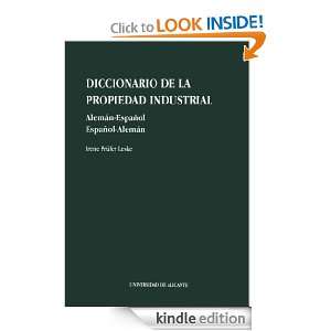 Diccionario de la propiedad industrial. Alemán español/español 