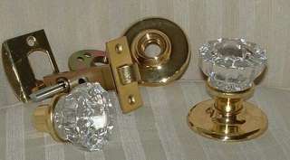 Clear Crystal Glass PRIVACY Knob Set Fit Modern Door  