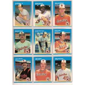 Baltimore Orioles 1987 Fleer Baseball Team Set W/traded 