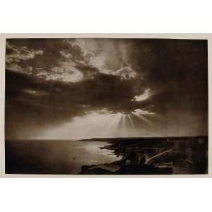  1926 Sunset Sciacca Sicily Sicilia Photogravure NICE 