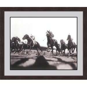  Horse Racing At Belmont, 1950 by Nat Fein   Framed 
