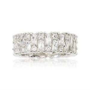  2.85 ct. t.w. Baguette and Round CZ Eternity Band In 