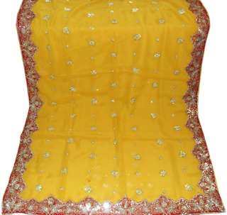 Nw Bollywood Sequin Saree Sari Bellydance Drape Fabric  