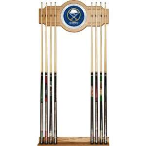  NHL Buffalo Sabres 2 piece Wood and Mirror Wall Cue Rack 