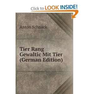  Mit Tier (German Edition) (9785874330804) Anton Schnack Books