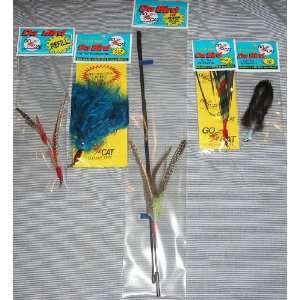  Da Bird feather wand cat toy and four Attachment refills 