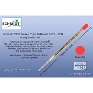  Schmidt P900 Fine Parker Style Ball Point Refill   Red Ink 