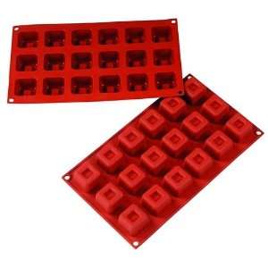  Fat Daddios 18 Cup Silicone Dimpled Square Baking Pans 