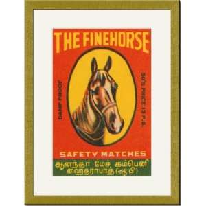  Gold Framed/Matted Print 17x23, The Fine Horse Safety 