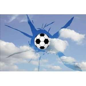  Fußball Durch Scheibe   Peel and Stick Wall Decal by 