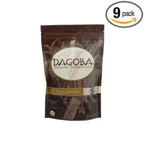 Dagoba Chocolate Drops, 8 Ounce (Pack of 9)  Grocery 