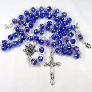  Sapphire AB crystal 10mm rosary Jewelry