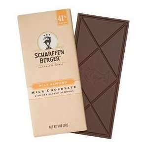 Scharffen Berger, 41% Cacao Milk Chocolate w/ Sea Salted Almonds, 12 