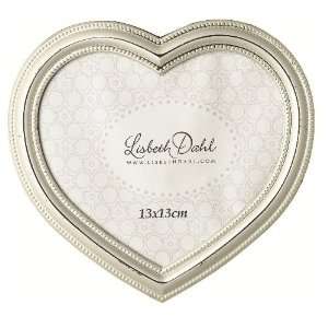  Lisbeth Dahl Heart Shaped 5 Inch by 5 Inch Silver Frame 