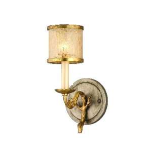 Parc Royale Collection 1 Light 4 Gold and Silver Leaf Wall Sconce 