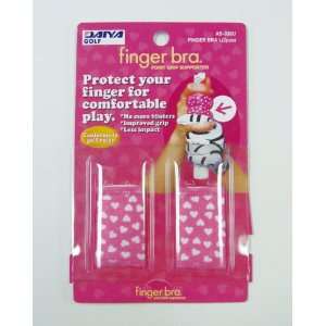  Finger Bra Ladies Pink w/White Hearts One Size Sports 