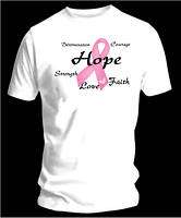 Hope   Love   Faith Breast Cancer Awareness Shirt Sm 6X  
