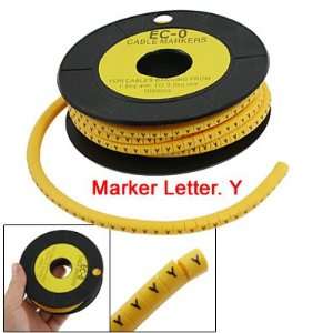   1000 Pcs 3.5mm Yellow Flexible PVC Eo 0 Cable Clip Marker Electronics