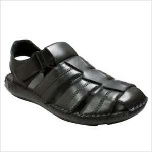GBX 167211 Mens Leather Lined Casual Strap Sandal Black  