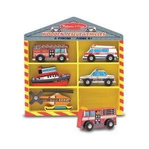  Handpainted Wooden Rescue Vehicles Playset   3+ 