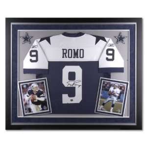  Tony Romo Dallas Cowboys Deluxe Framed Autographed Reebok 