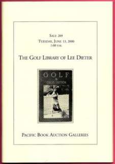 Rare Golf Books  Lee Dieter Col.   PBA Gallery 6/13/00  